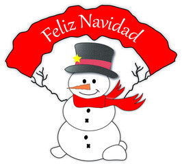 snowman with blue stars