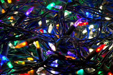 Colored Christmas lights
