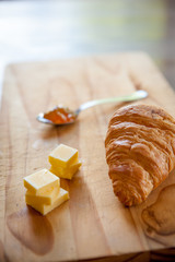 croissants jam and butter