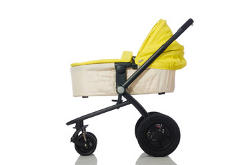 Child pram isolated on the white background
