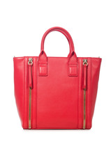 Red woman bag isolated on white