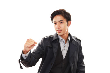 ガッツポーズのビジネスマン