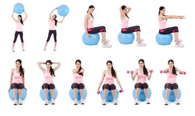 collection of exercises with the ball