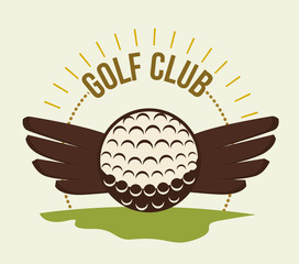 Golf club sport game graphic
