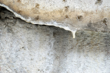Limescale,white mineral deposit on the wall - 96471754