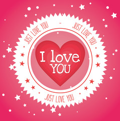 Romantic colorful card design with pink hearts 