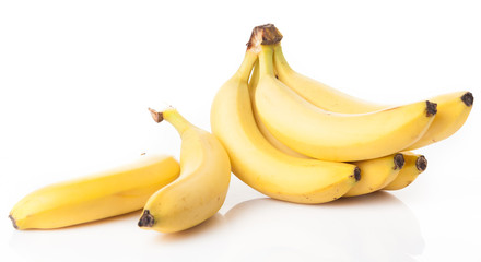 Bunch of bananas isolated on white background