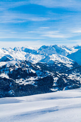 Fototapeta na wymiar Snow Mountain. Alps Alpine Landscape of Mountain