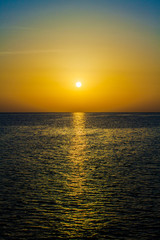 sunrise in the sea. beauty landscape. Wonderful sunrise