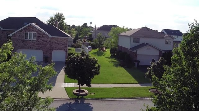 Aerial view of houses from drone with gopro camera