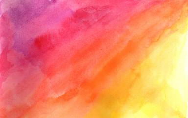 Purple-yellow grunge in watercolor