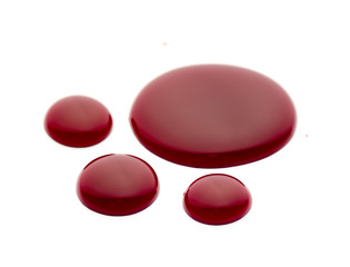 Halloween concept ,blood drops on a white background