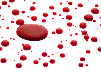 Halloween concept ,blood drops on a white background