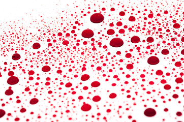 Halloween concept ,blood drops on a white background