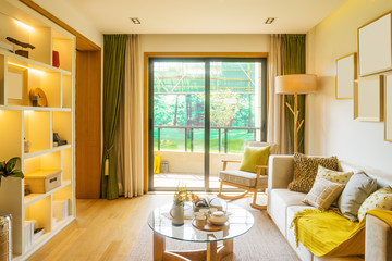 interior of living room of villa