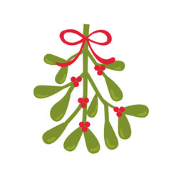 Christmas Card with Mistletoe design vector illustration
