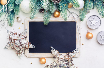 Christmas background  and blackboard