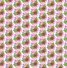 Seamless pattern colorful flowers