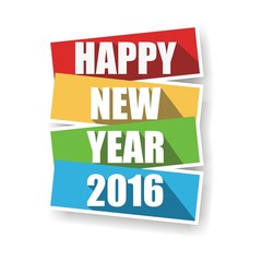 Greeting Card Happy New Year 2016 Design Illustration