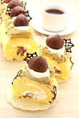 マロンロールケーキ