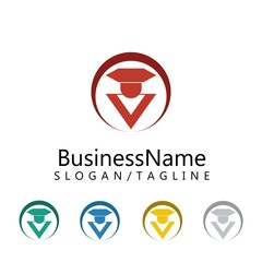 Education College Campus Smart Logo Icon Vector