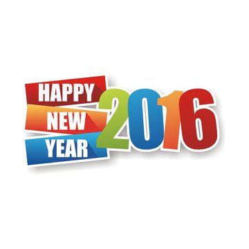 Greeting Card Happy New Year Design Illustration 2016