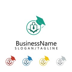 Obraz premium Education College Campus Smart Logo Icon Vector