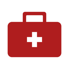 First aid kit flat icon for medical apps and websites