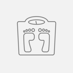 Weighing scale line icon.