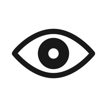 Retina scan eye flat icon for medical apps and websites
