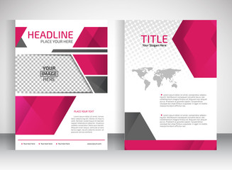 Brochure design a4 template place for pictures. Vector illustration. Business Brochure