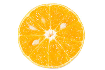 slices of orange isolated on white
