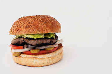 Burger on a white background
