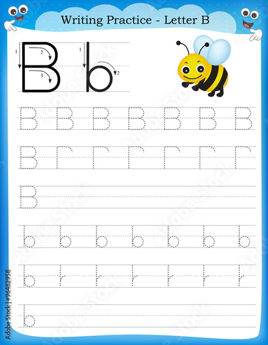  Writing Practice Letter B Stock Image And Royalty free Vector Files On Fotolia Pic 96482958