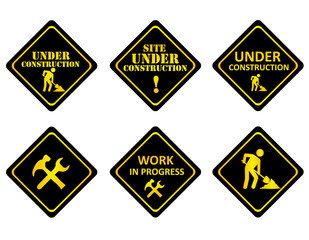 Web site under construction graphics