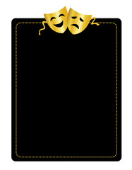 Theater masks frame