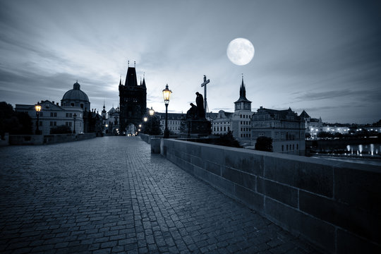 Charles Bridge At Night