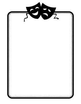 recommend clip art: theater masks frame