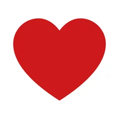 Foto op Plexiglas Heart, love, romance or valentine's day red vector icon for apps and websites © martialred