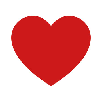 Heart, love, romance or valentine's day red vector icon for apps and websites