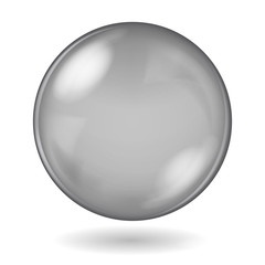 Big black transparent glass sphere. Transparency only in vector