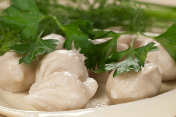 Meat dumplings (pelmeni)