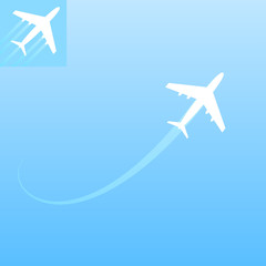 Naklejka na ściany i meble Air transport illustration with icon