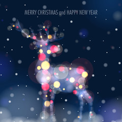 Christmas Deer Silhouette