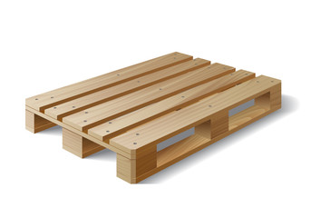 Wooden pallet. Isolated on white. 