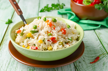 Rice with vegetables