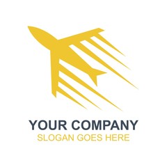 Travel Vacation Airplane Icon Vector Logo