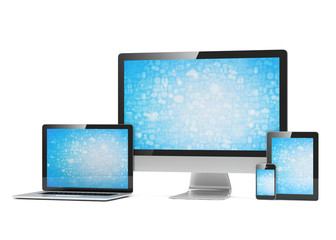 Ultimate web design, laptop, smartphone, tablet, computer, display