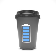 Coffee to go on white