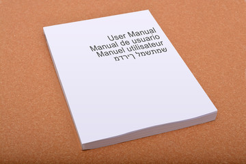 User Manual Book Cover wth multiple languages.